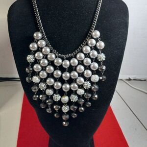 Erica Lyons Statement Bib Beaded Necklace